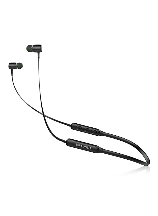 Awei G30BL Wireless Bluetooth Sports Neckband Earphones Black - Image 3