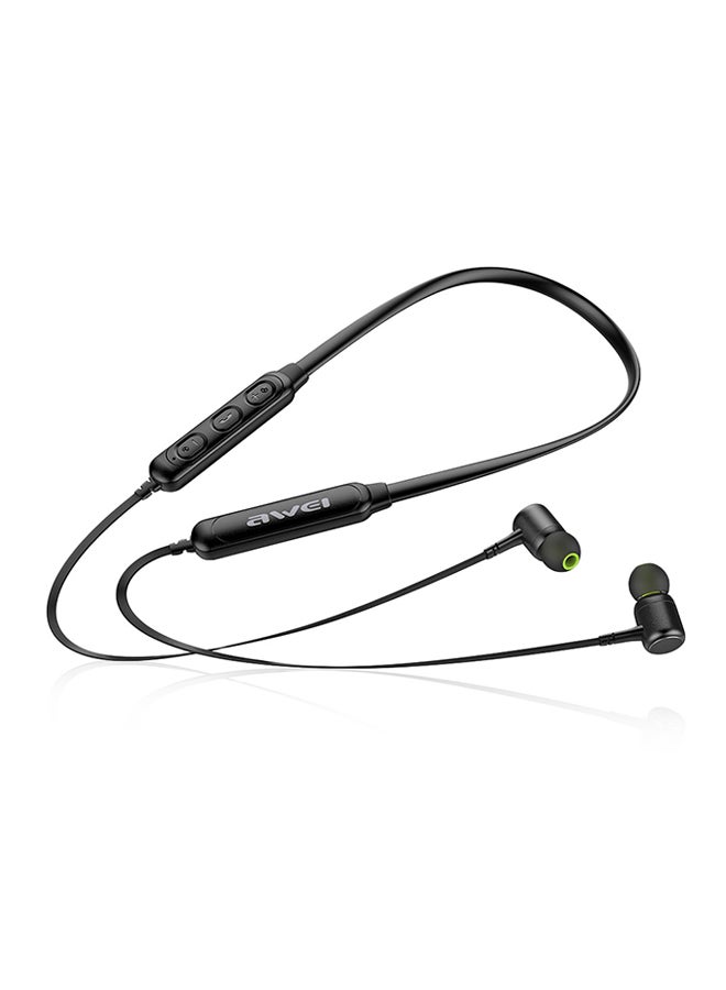 Awei G30BL Wireless Bluetooth Sports Neckband Earphones Black - Image 4
