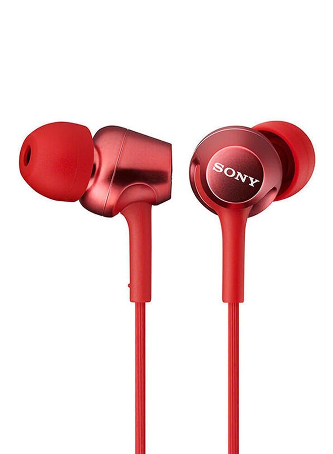 Sony - Universal In-ear Earphone With Mic And In-line Control EX250AP Red - Image 1
