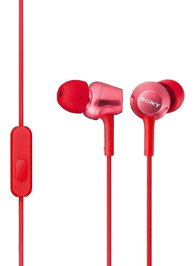 Sony - Universal In-ear Earphone With Mic And In-line Control EX250AP Red - Image 1