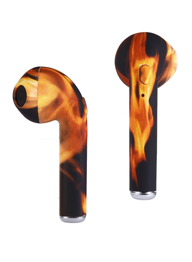 Generic - I7S Smart Bluetooth Wireless Mini Earbuds With Charger Box Orange/Black - Image 1
