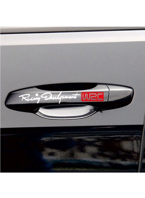 4-Piece Waterproof WRC Car Door Handle Sticker