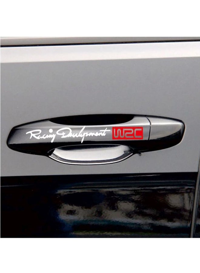 4-Piece Waterproof WRC Car Door Handle Sticker - Image 1