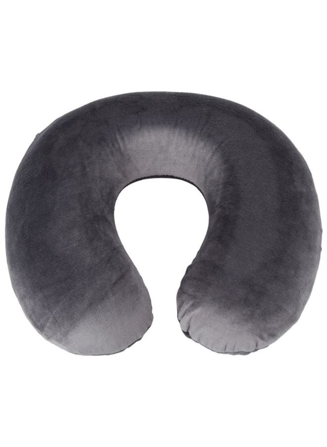 Home Box - Comfort Travel Neck Pillow Polyester Grey 30x9x30cm - Image 1