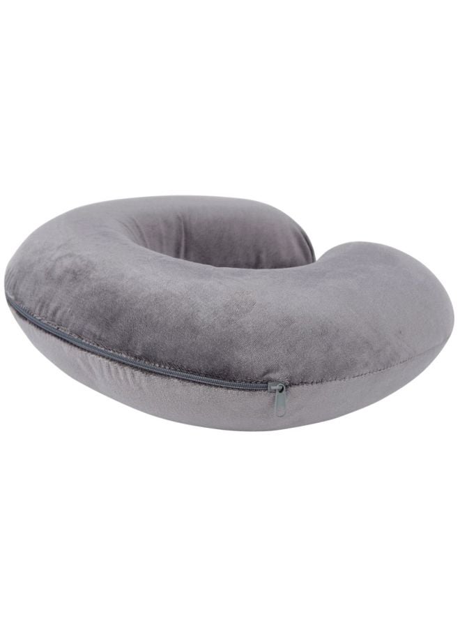 Home Box - Comfort Travel Neck Pillow Polyester Grey 30x9x30cm - Image 1