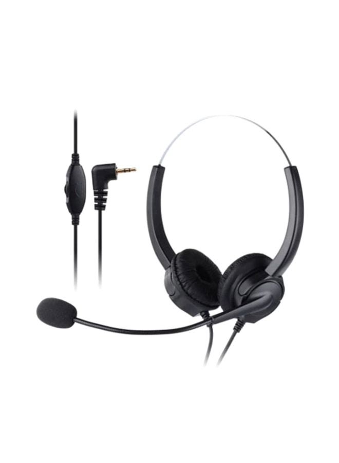 سماعة رأس مع مايكروفون أسود/فضي - Image 1