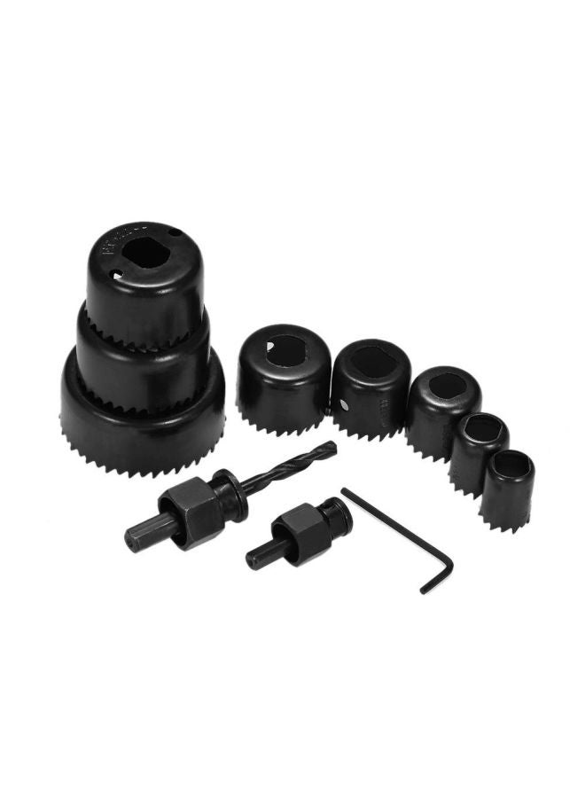 11-Piece Steel Holesaw Set Black - Image 2
