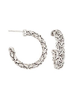 ROSS-SIMONS 925 Sterling Silver Byzantine Hoop Earrings  - Image 1