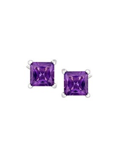 ROSS-SIMONS 925 Sterling Silver Amethyst Studded Stud Earrings  - Image 1