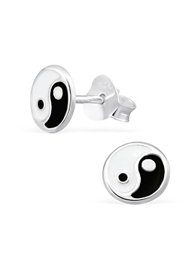 ICYROSE 925 Sterling Silver Yin Yang Symbol Stud Earrings - Image 1