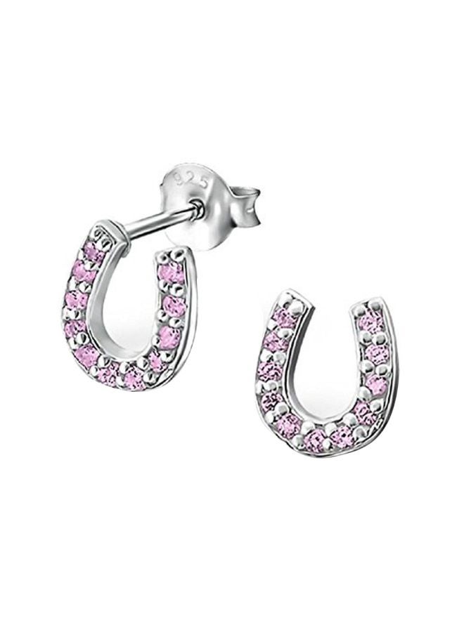 ICYROSE 925 Sterling Silver With Cubic Zirconia Studded Stud Earrings - Image 1