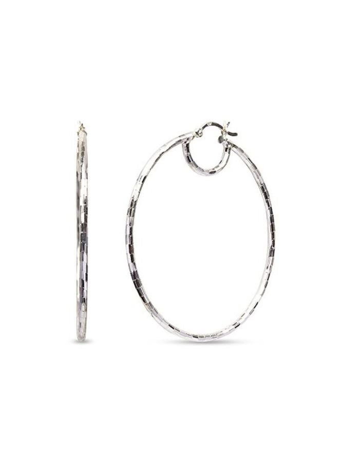 LeCalla 925 Sterling Silver Classic Hoop Earrings - Image 2