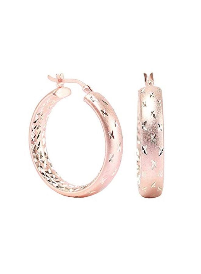 ليكالا أقراط حلقية من الفضة الإسترليني عيار 925 مطلية بالذهب الوردي - Image 1