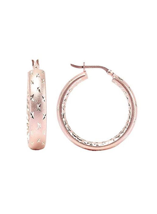 ليكالا أقراط حلقية من الفضة الإسترليني عيار 925 مطلية بالذهب الوردي - Image 2