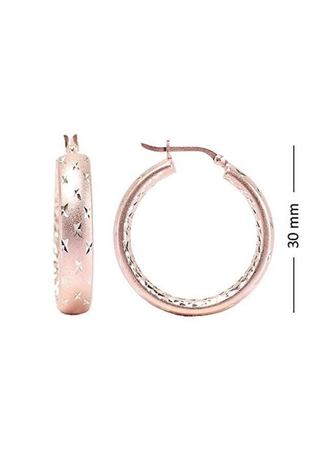 ليكالا أقراط حلقية من الفضة الإسترليني عيار 925 مطلية بالذهب الوردي - Image 3