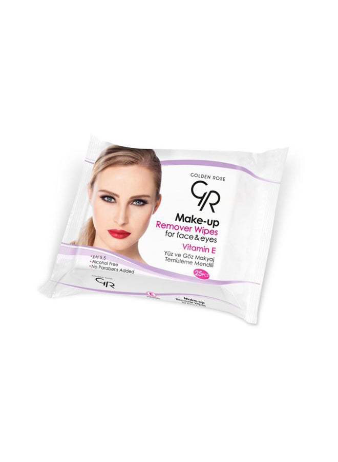 جولدن روز 25 قطعة من مناديل إزالة المكياج للوجه والعينين