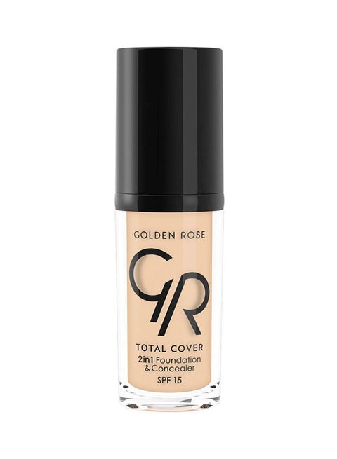 Total Cover 2-In-1 Foundation And Concealer SPF 15 01 Porcelain