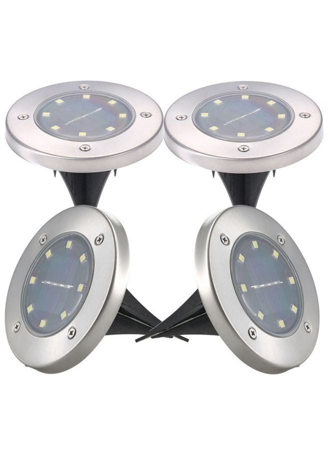 4 مصابيح LED تعمل بالطاقة الشمسية أبيض دافئ 11.5x13Ø³Ù†ØªÙŠÙ…ØªØ± - Image 2