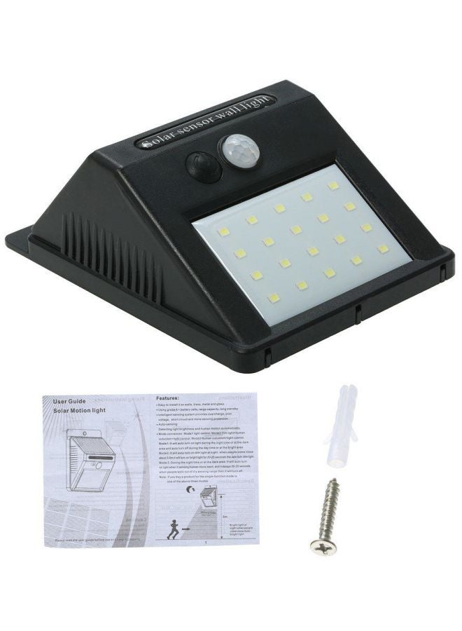ضوء حائط من 20 LED حساس للشمس أسود 12.4x9.5x5سم - Image 2