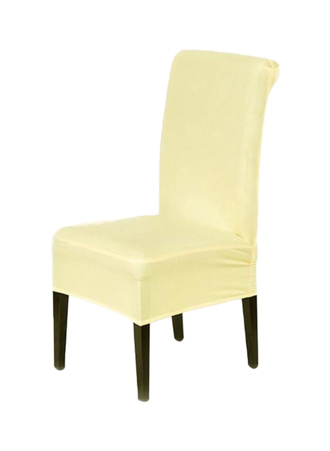 Stretchable Chair Cover Beige 60x50centimeter 
