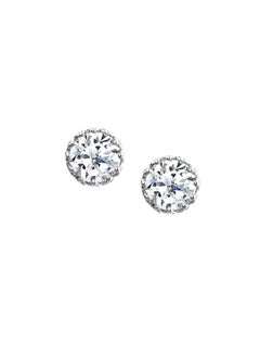 925 Sterling Silver Cubic Zirconia Studded Stud Earrings