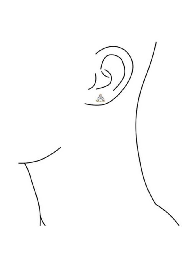 BLING JEWELRY Gold Plated 925 Sterling Silver Cubic Zirconia Studded Stud Earrings  - Image 3