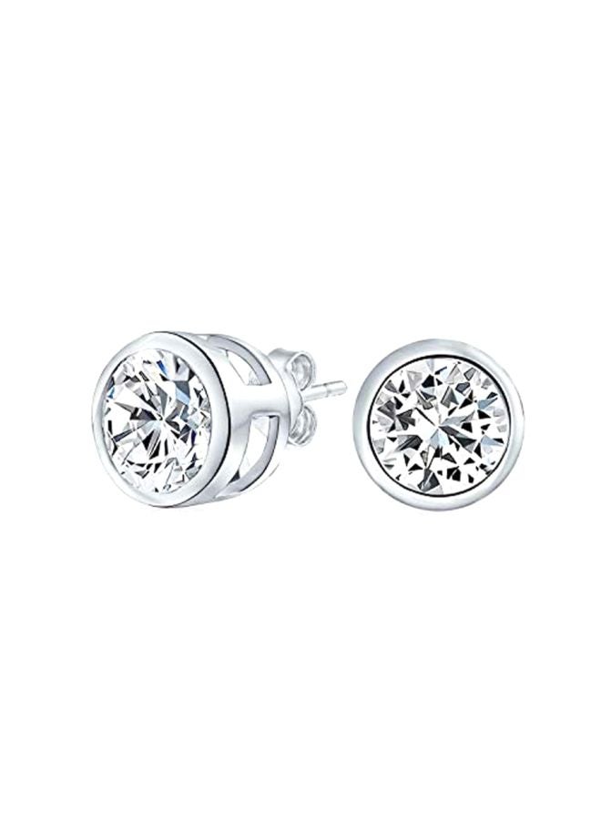 925 Sterling Silver Cubic Zirconia Studded Stud Earrings - v1548679576/N20405841A_1