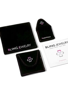 BLING JEWELRY 925 Sterling Silver Gold Plated Cubic Zirconia Studded Stud Earrings  - Image 3