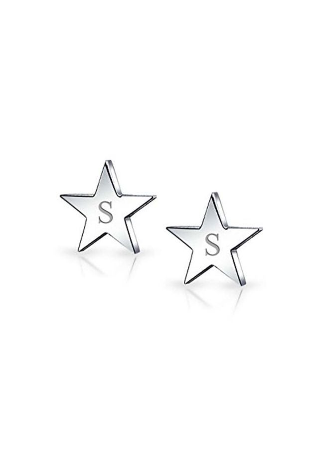 BLING JEWELRY - Stainless Steel Star Shaped Stud Earrings - Image 1