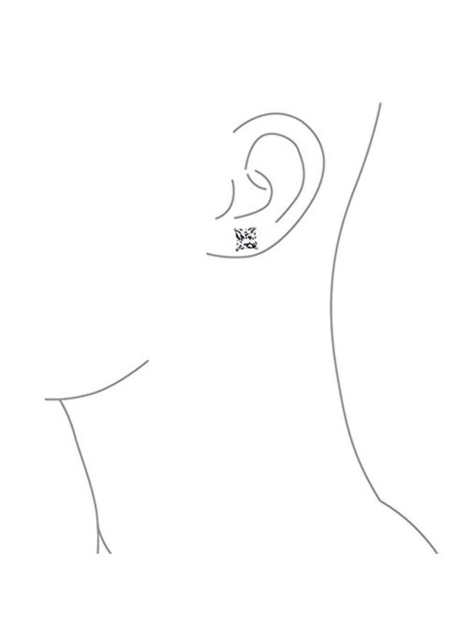 925 Sterling Silver Cubic Zirconia Studded Stud Earrings