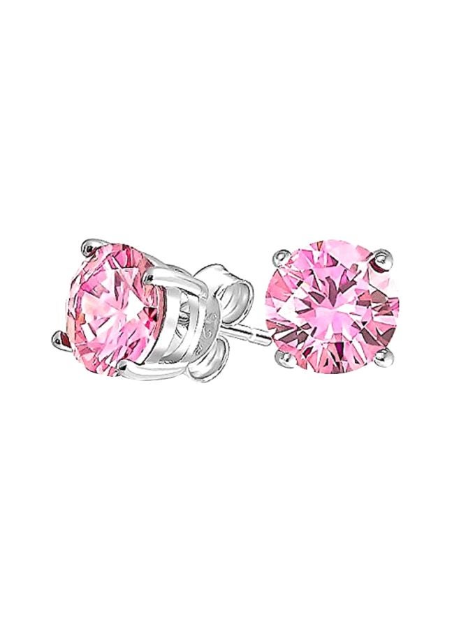 BLING JEWELRY - 925 Sterling Silver Simulated Topaz Stud Earrings - Image 1