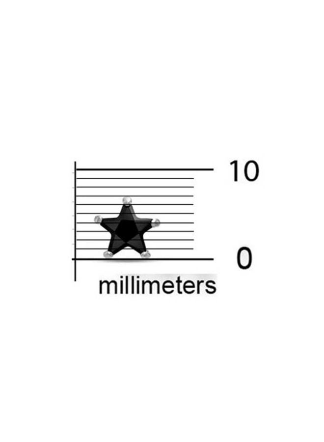 BLING JEWELRY - 925 Sterling Silver Cubic Zirconia Studded Star Shape Earrings - Image 1