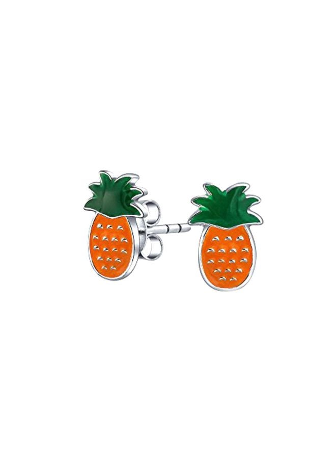 BLING JEWELRY - 925 Sterling Silver Pineapple Shape Stud Earrings - Image 1