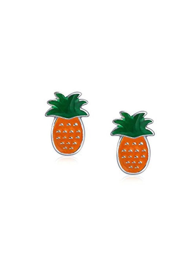 BLING JEWELRY - 925 Sterling Silver Pineapple Shape Stud Earrings - Image 1