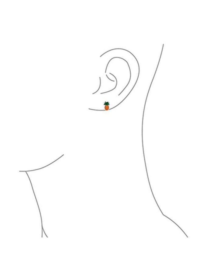 BLING JEWELRY - 925 Sterling Silver Pineapple Shape Stud Earrings - Image 1