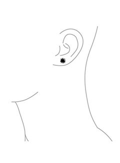 BLING JEWELRY 925 Sterling Silver Cubic Zirconia Studded Stud Earrings  - Image 3