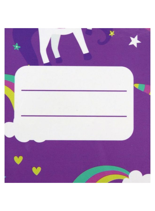 A5 Lined Exercise Notebook Purple/Green/White