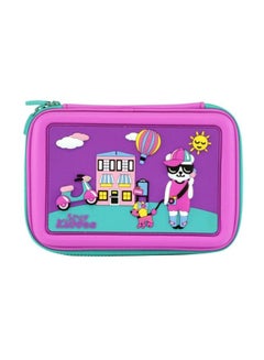SMILY KIDDOS Scented Hardtop Pencil Case Purple/Green/Pink  - Image 1