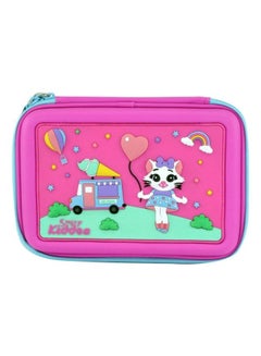 SMILY KIDDOS Scented Hardtop Pencil Case Pink/Green  - Image 1