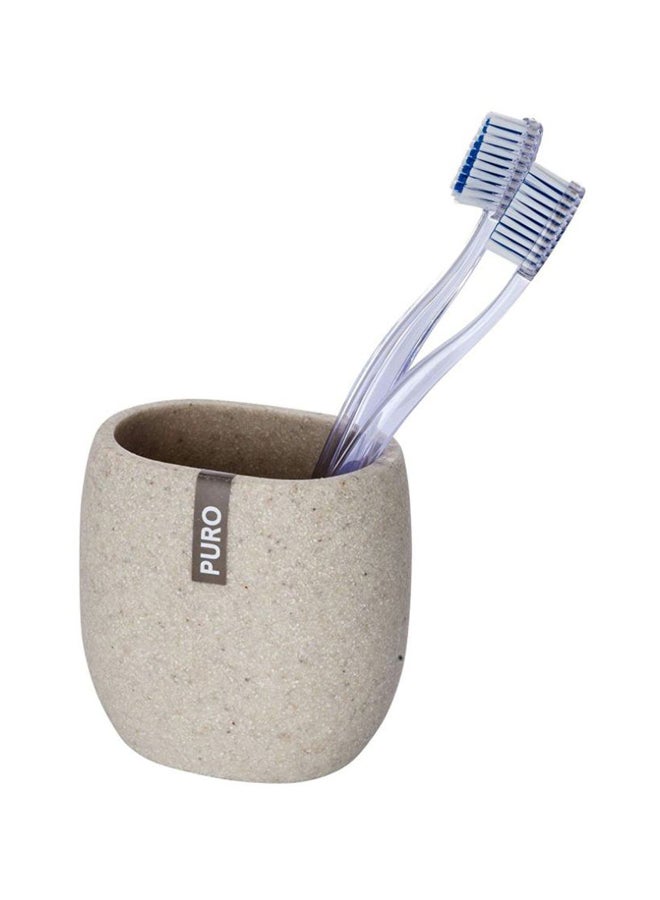 Wenko Puro Toothbrush Tumbler Grey 9.4x9.4x6.5cm - Image 2