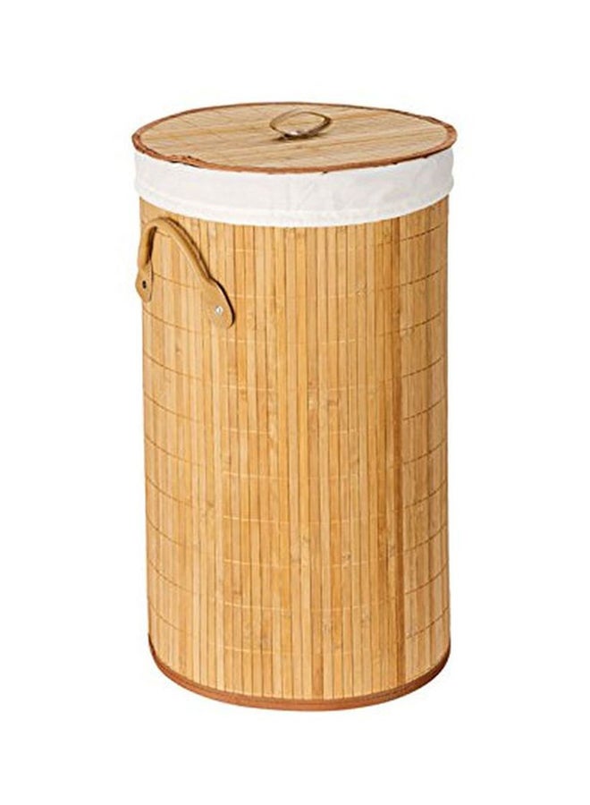 Wenko Laundry Basket Beige/White 60x35cm  - Image 1