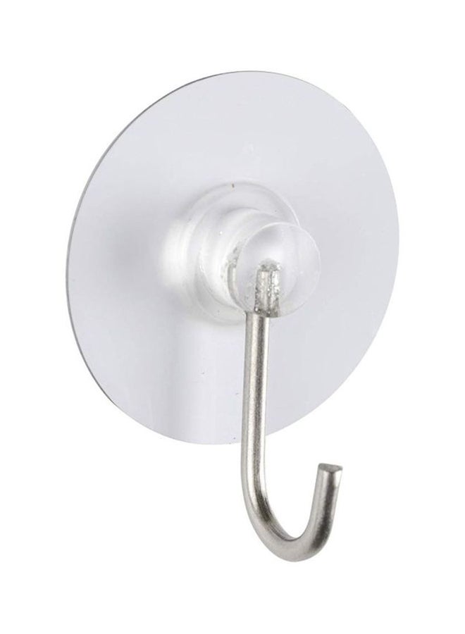 Wenko 4-Piece Static-Loc Wall Hook Set White/Clear/Silver 3.8x2.1cm - Image 2