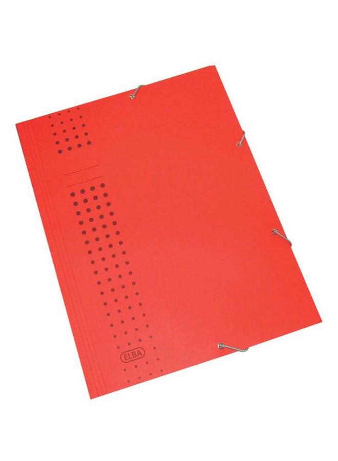 ELBA A4 Span Flat File Folder Red