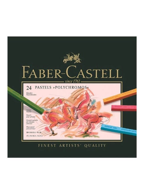 24-Piece Polychromos Pastel Crayon Set Multicolour