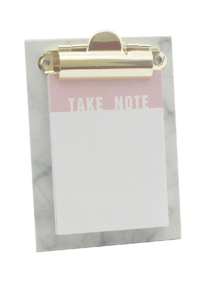 روكو لوح بمشبك مغناطيسي لحمل الرسالة رخامي