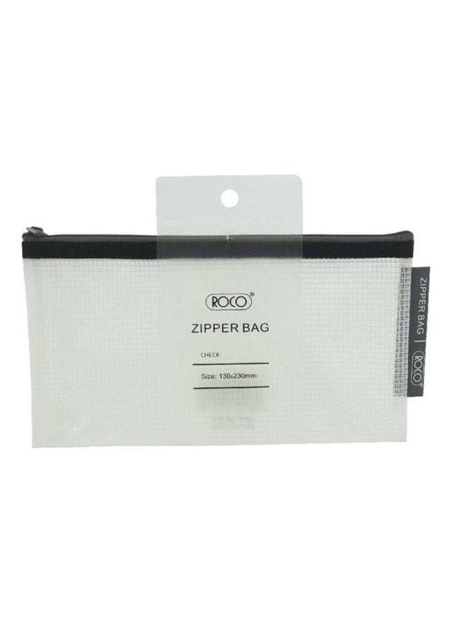 ROCO Zippered Document Pouch Clear/Black 