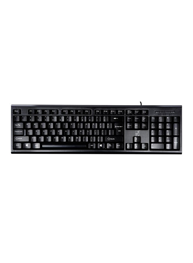 Chase Light Leopard Q9 USB Wired Keyboard Black - Image 1