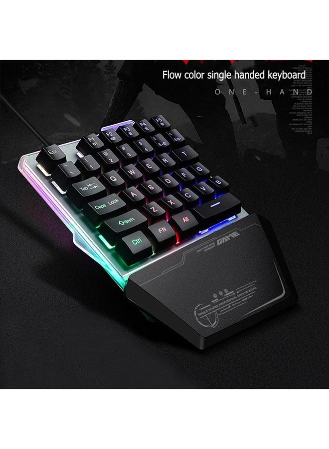 Generic - G40 RGB LED Backlight One Hand Wired Gaming Keyboard For PC - Image 1