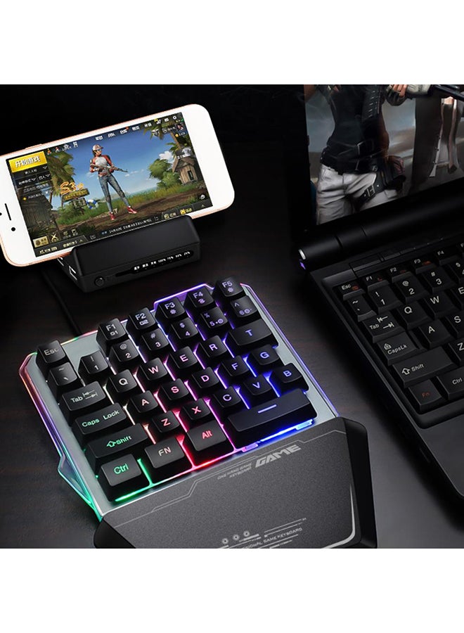 Generic - G40 RGB LED Backlight One Hand Wired Gaming Keyboard For PC - Image 1