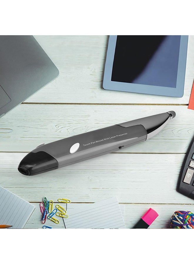 ماركة غير محددة - ماوس قلم بصري USB لاسلكي مع قلم إلكتروني لشاشة اللمس السعوية رمادي - Image 1